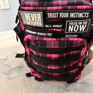 Pink Plaid Backpack